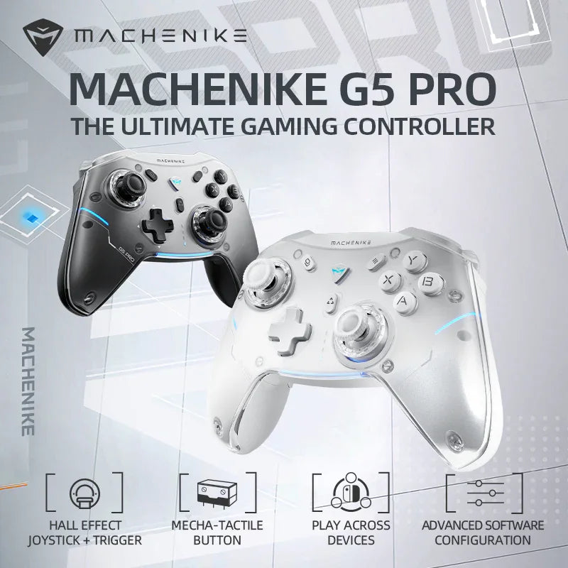 Machenike G5 Pro Hall-effect Gamepad Controller BT Wireless Wired Dual Modes Joysticks Controls for Switch Consoles/PC/TV