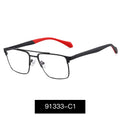 MS 91333 2024 New Men's Double Nose Bridge Eyeglasses Fashion Metal Square Optical Anti-Blue Light Custom Photochromic Frame