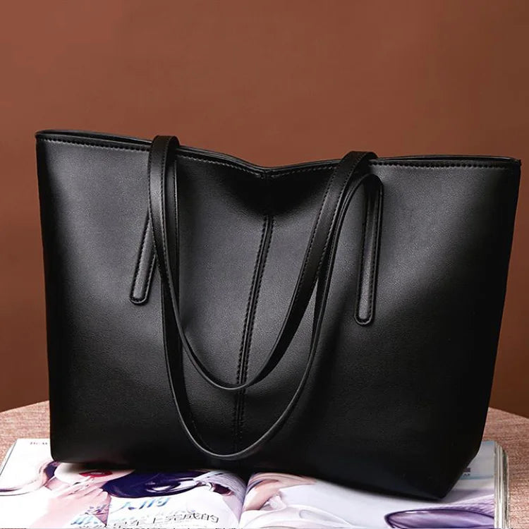 Hot Selling Good Quality Cheap Price Black Handbag Wholesale Designer Purse Luxury Large Capacity Pu Leather Tote Bags for Women