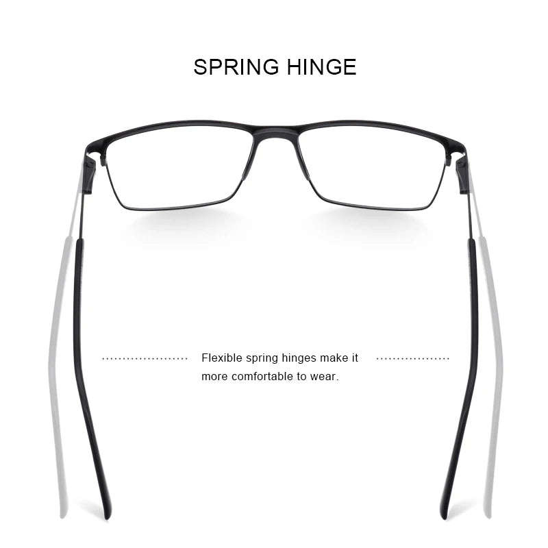 MERRYS DESIGN Men Titanium Alloy Glasses Frame Business Style Male Square Ultralight Eye Myopia Prescription Eyeglasses S2170