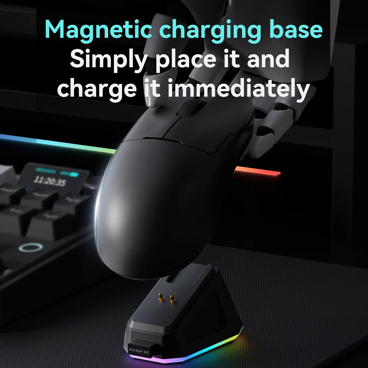 Ajazz AJ159 P MC Wireless Gaming Mouse Ergonomic Lightweight 12000DPI 2.4G USB Optical PAW3311 Sensor Gaming Mouse