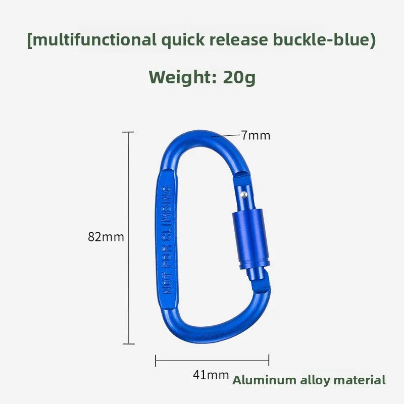 Quality Aluminum Alloy Carabiner D-shaped Quick Hanger Thickened Buckle   Keychain Clip Snap HookOutdoor Hiking Not for Climbing