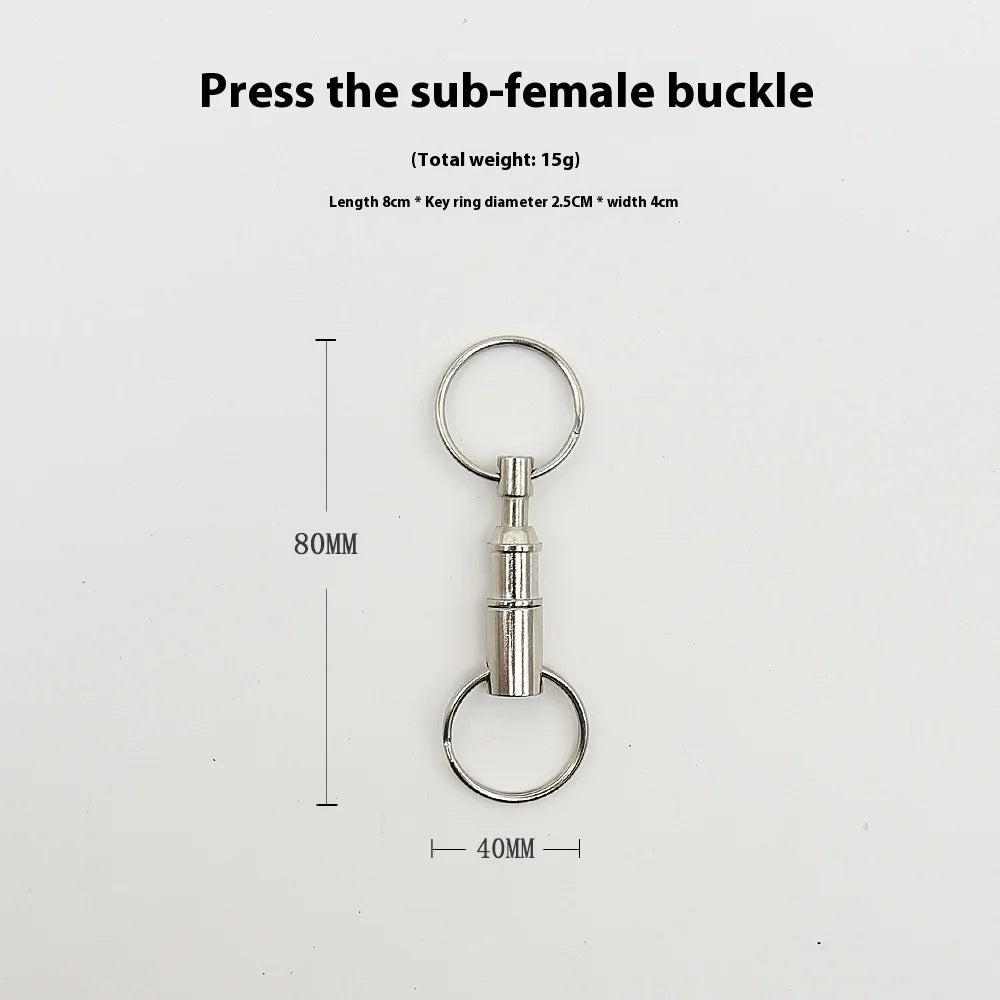 Portable Double Ring Key Ring for Outdoor Tours Quick Detachable Accessory Bag Packaging for Camping & Hiking-EDC Accessory