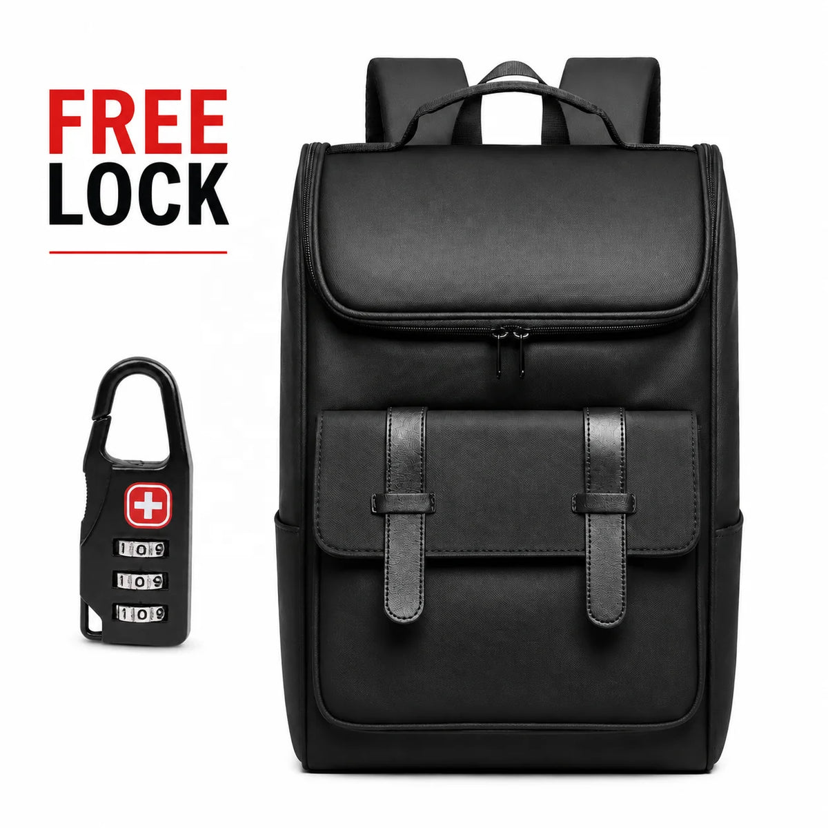 Vintage Business Backpack Waterproof Oxford Zipper Laptop Backpack with USB Charging Port for Work Travel Fits 16 Inch Laptop