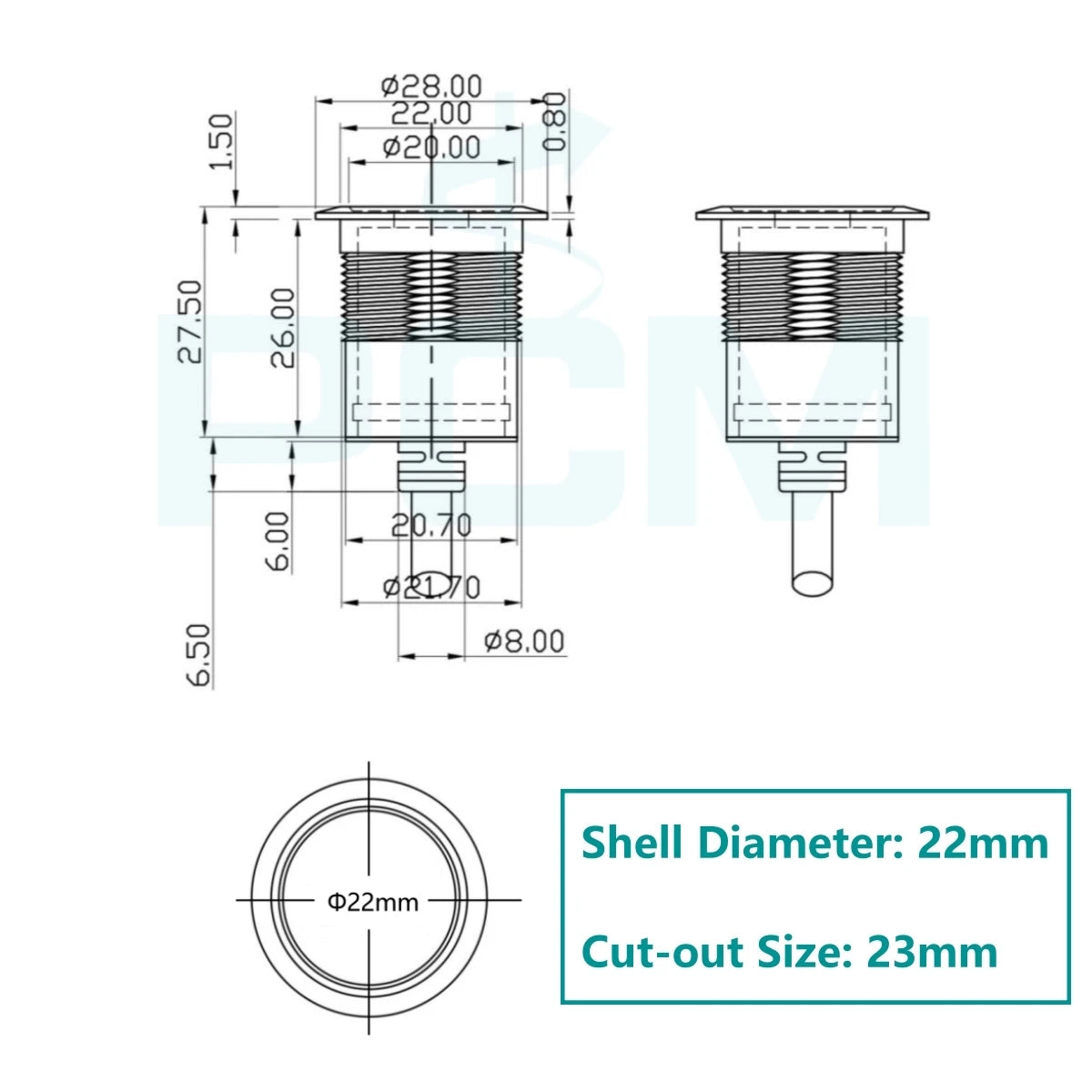 Industrial Aluminum USB-A Female to Female USB Feedthru Round Panel Mount Coupler Socket for Cabinet Chassis Machine Equipment