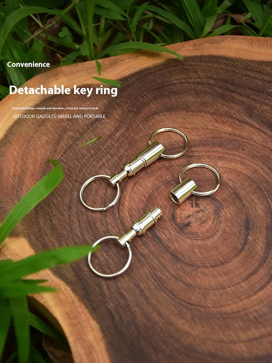 Portable Double Ring Key Ring for Outdoor Tours Quick Detachable Accessory Bag Packaging for Camping & Hiking-EDC Accessory