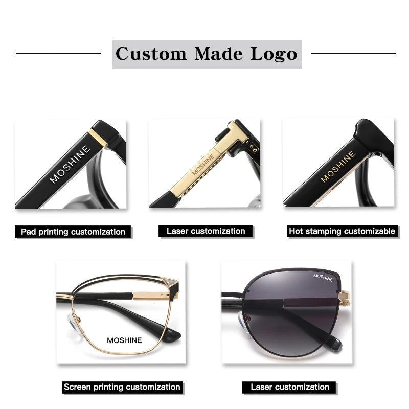 MS 91333 2024 New Men's Double Nose Bridge Eyeglasses Fashion Metal Square Optical Anti-Blue Light Custom Photochromic Frame