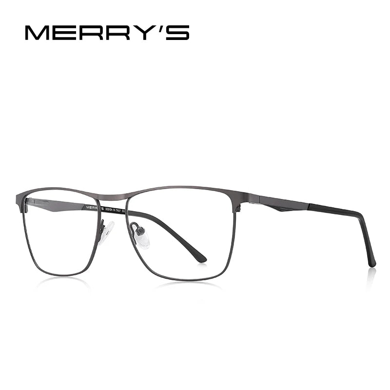 MERRYS DESIGN Men Titanium Alloy Glasses Frame Fashion Male Business Style Ultralight Eye Myopia Prescription Eyeglasses S2061