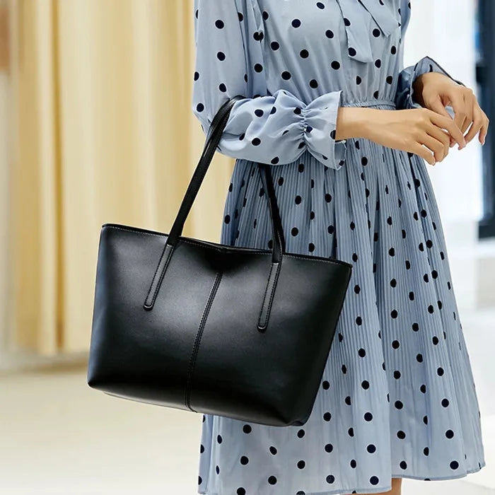 Hot Selling Good Quality Cheap Price Black Handbag Wholesale Designer Purse Luxury Large Capacity Pu Leather Tote Bags for Women