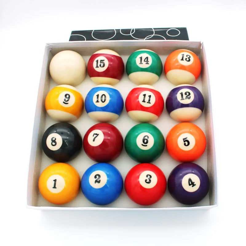 Hot Sell 57.2mm 2-1/4inch Size Billiard Accessory Number Pool Ball 16Pcs/Box for Indoor Game Sports