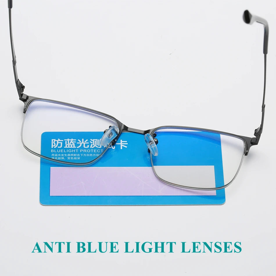 Photochromic Rectangle Half Frame UV 400 Lunettes-soleil Retro Business Oculos De Sol Fish Sunglasses Men Women Blue Ray Glasses