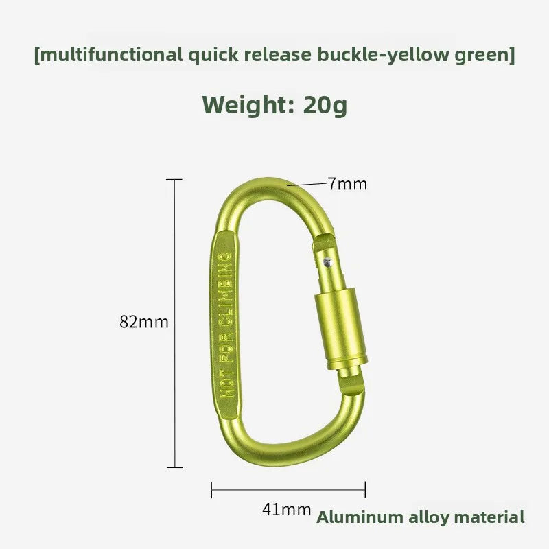 Quality Aluminum Alloy Carabiner D-shaped Quick Hanger Thickened Buckle   Keychain Clip Snap HookOutdoor Hiking Not for Climbing