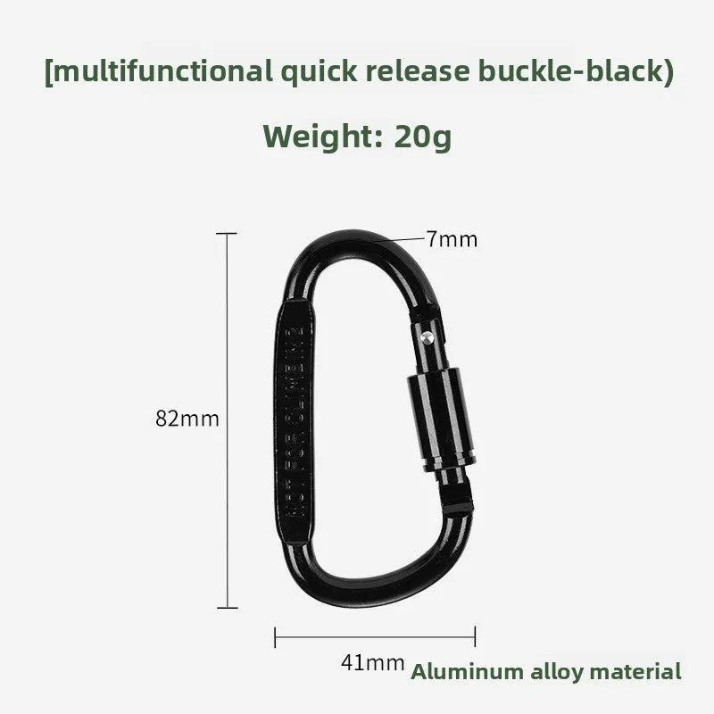 Quality Aluminum Alloy Carabiner D-shaped Quick Hanger Thickened Buckle   Keychain Clip Snap HookOutdoor Hiking Not for Climbing