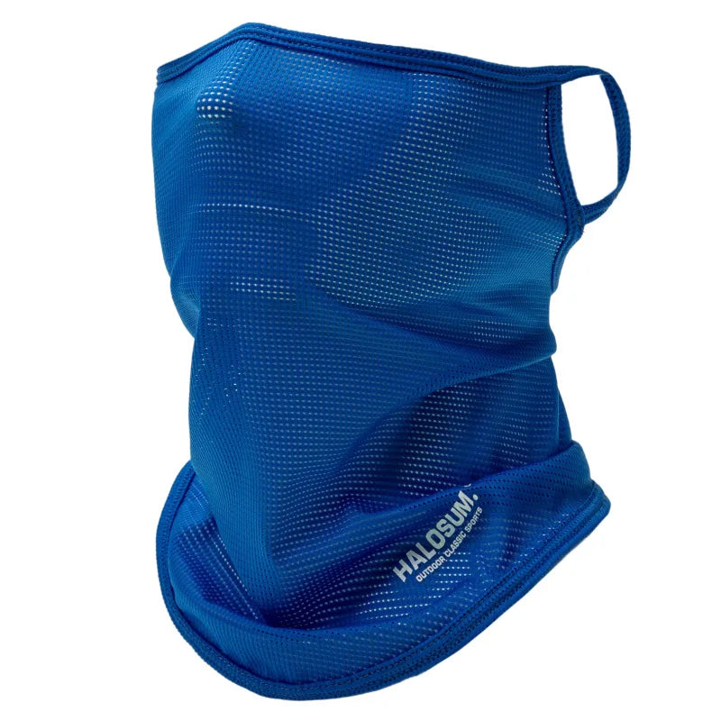 Ice Silk Sunscreen Mask Breathable Summer Cycling Headwear Moister Wicking Cooling Neck Gaiter Face Mask Cycling Face Cover