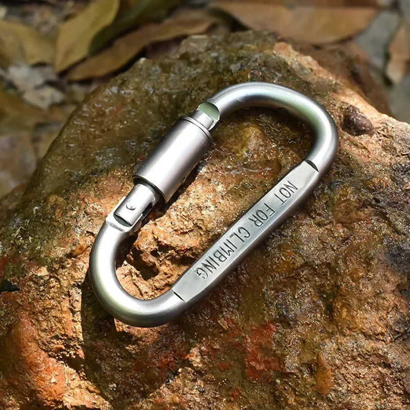 2-6PCS Carabiner Set For Key Camping Survival EDC Outdoor Keychain Clip  Alloy Aluminum Tactical Caribiner Hook Karabiners