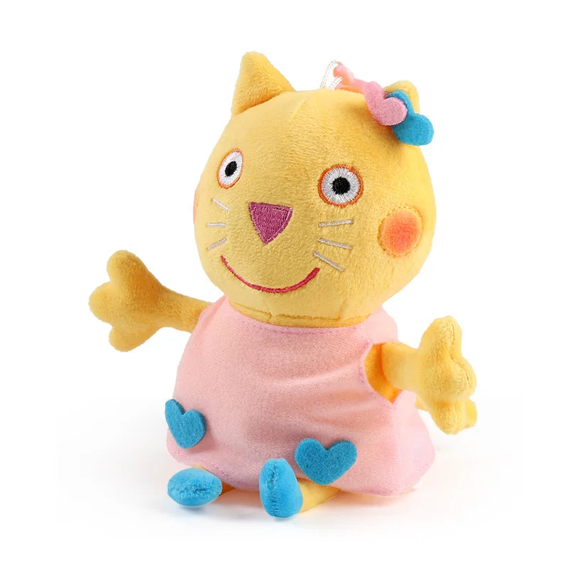 100% Genuine Peppa Pig 12-19cm Peppa George Evie Plush Toy Evy Cartoon Stuffed Animals Doll Children Birthday Christmas Gift