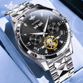 OUPINKE Men's Watches Top Brand Luxury Classic Original Automatic Mechanical Wristwatch Sapphire Mirror Tungsten Steel Calendar