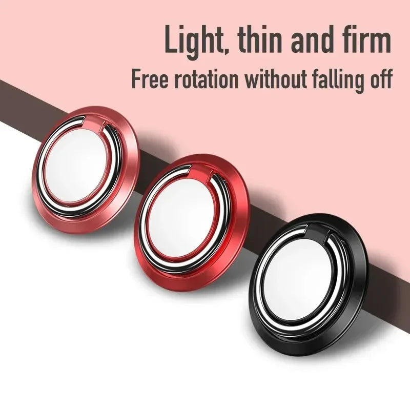 Mini Finger Ring Holder Stand Grip 360 Rotating For Mobile Phone Car Magnetic Mount Phone Back Sticker Pad Unniversal Bracket