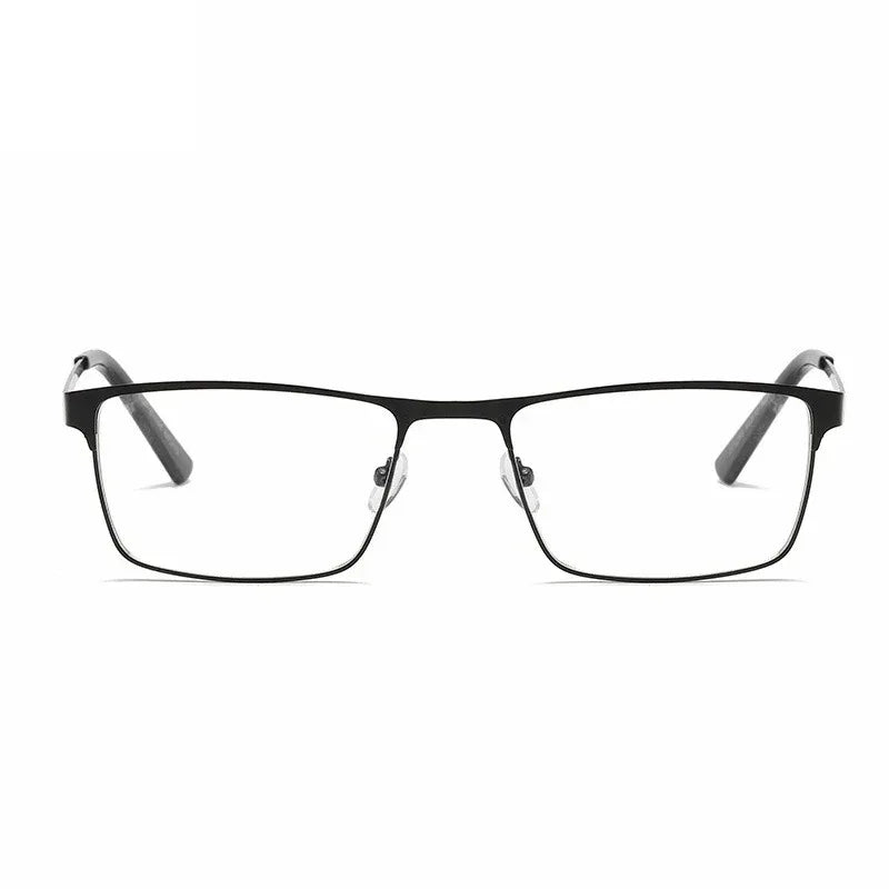 Blue light Blocking Reading Glasses For Men Metal Big Frame Readers Magnifier Presbyopia Lens Eyewear Diopter +0.75~4.0