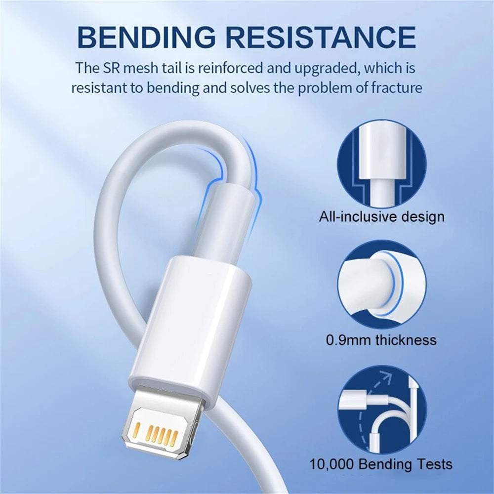 PD 30W Fast Charging For iPhone Charger USB For iPhone Cable 14 13 12 11 Pro Max Mini 8 Plus X XR XS USB Phone Charge Data Cable
