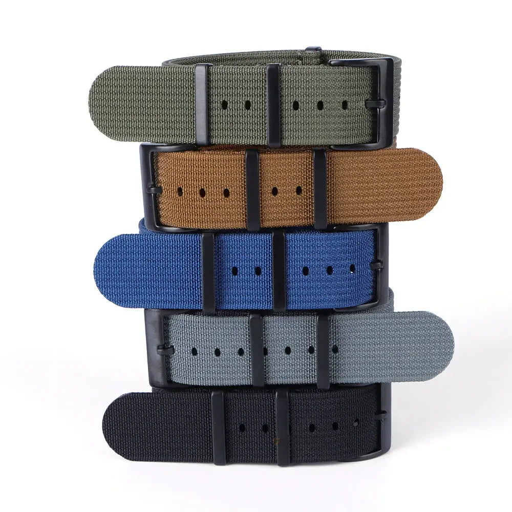 New Belt 18mm 20mm 22mm Nylon Watch Band Universal Wristband Fabric Bracelet for Rolex Watch Strap Accessories
