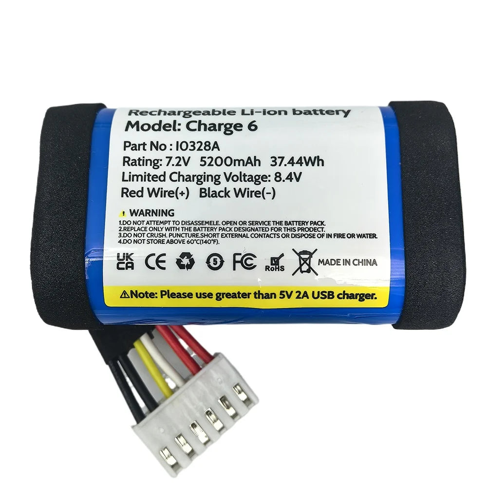 2026 Years 100% Original High Quality Speaker 5000mAh Battery For JBL Charge 6 Charge6 Bluetooth Batteries Fast Shipping