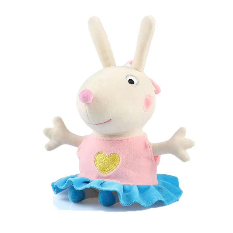 100% Genuine Peppa Pig 12-19cm Peppa George Evie Plush Toy Evy Cartoon Stuffed Animals Doll Children Birthday Christmas Gift