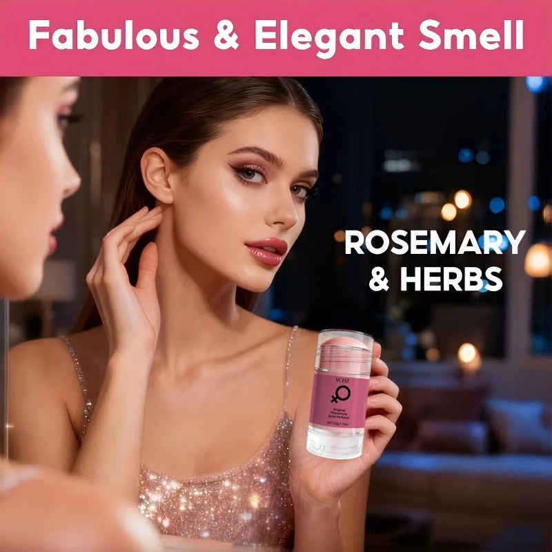 Pheromone Fresh Scent Solid Balm, Which Can Emit a Charming Fragrance to Quickly Reduce Body Odor, Enhance Your Personal Charm a