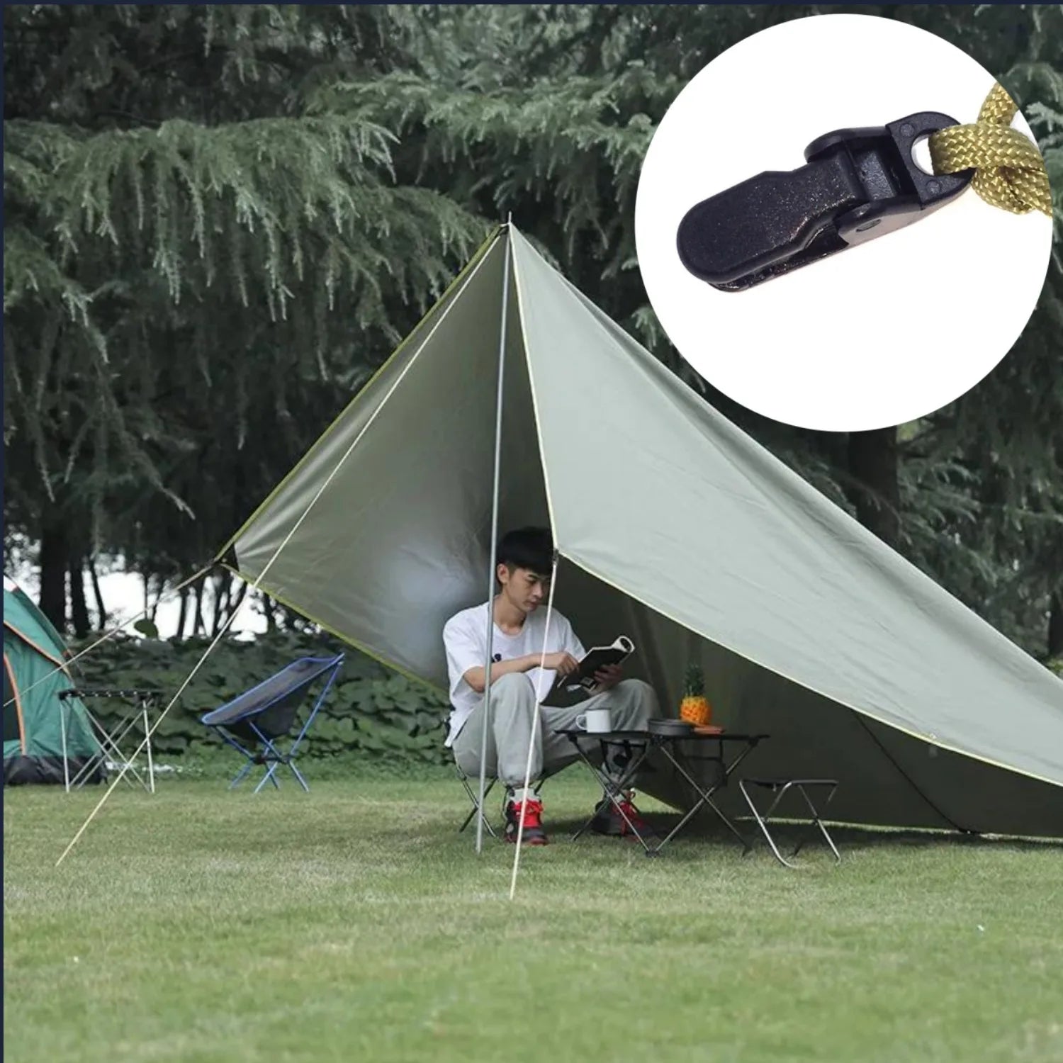 10pcs/lot Tent Clip Waterproof Canopy Clip Snap Oilcloth Clip Outdoor Camping Shade Net Fixing Clips Tent Accessories
