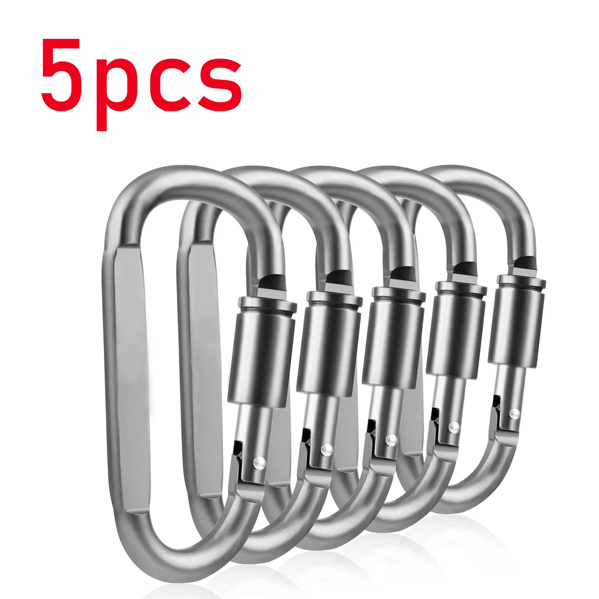 Survival D-ring Large Carabiner 1/10Pcs Keychain Clip Screw Lock Travel Hook Aluminum Aalloy Buckle Karabiner Camping Equipment
