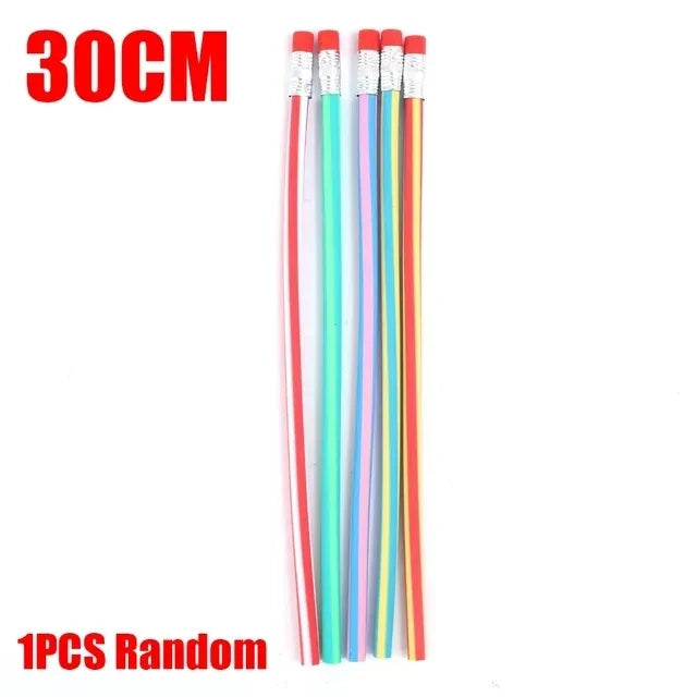 Colorful Magic Bendy Flexible Cute Soft Pencil with Eraser Stationery Kids Student Colored School Office Supply Creative Novelty