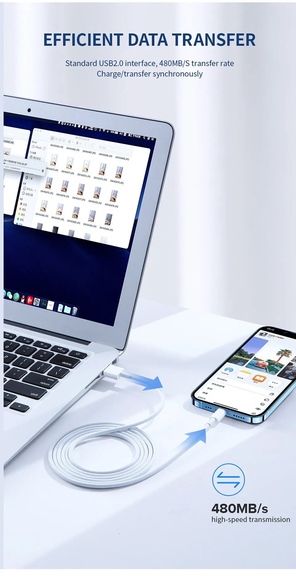 PD 30W Fast Charging For iPhone Charger USB For iPhone Cable 14 13 12 11 Pro Max Mini 8 Plus X XR XS USB Phone Charge Data Cable