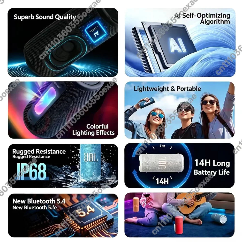 JBL GRIP Music Neon Can Bluetooth Speaker Waterproof Outdoor Portable Colorful Night Light Ambience Light Speaker