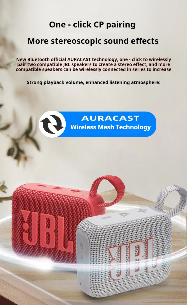 JBL GO4 IP67 Waterproof Bluetooth Speaker Portable Wireless Loudspeaker Compact Build Outdoor Hiking Stereo Audio