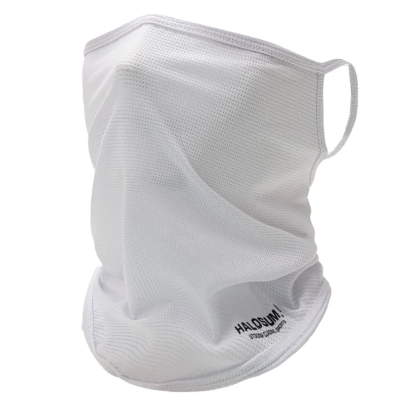 Ice Silk Sunscreen Mask Breathable Summer Cycling Headwear Moister Wicking Cooling Neck Gaiter Face Mask Cycling Face Cover