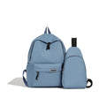 2pcs Bagset back to school Nylon Women Backpack Female Travel Bag  Solid Color Large Capacity School Season Casual Schoolbag