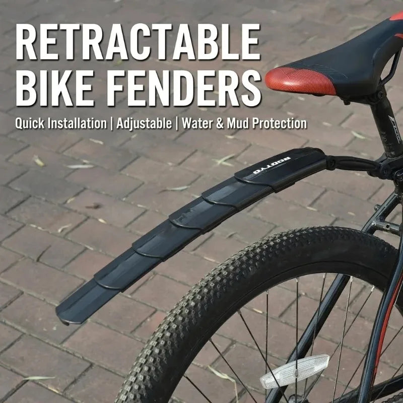 Mountain Bike Retractable Mudguard Folding Mud Fender for Road City Bicycle Universal Waterproof Splash Guard Rain Protection