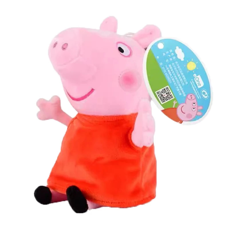 100% Genuine Peppa Pig 12-19cm Peppa George Evie Plush Toy Evy Cartoon Stuffed Animals Doll Children Birthday Christmas Gift