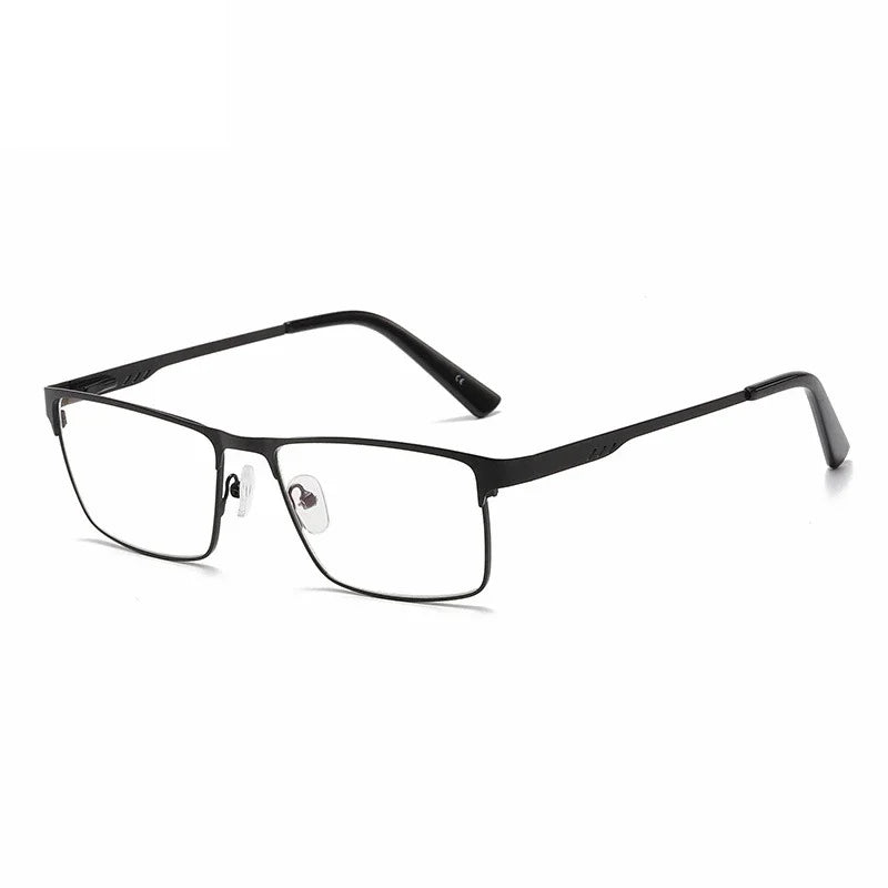Square Metal Large Frame Reading Presbyopia Glasses for Men Women Vintage High Quality Far Sighted Eyeglasses +1.0 +1.25 To +6.0