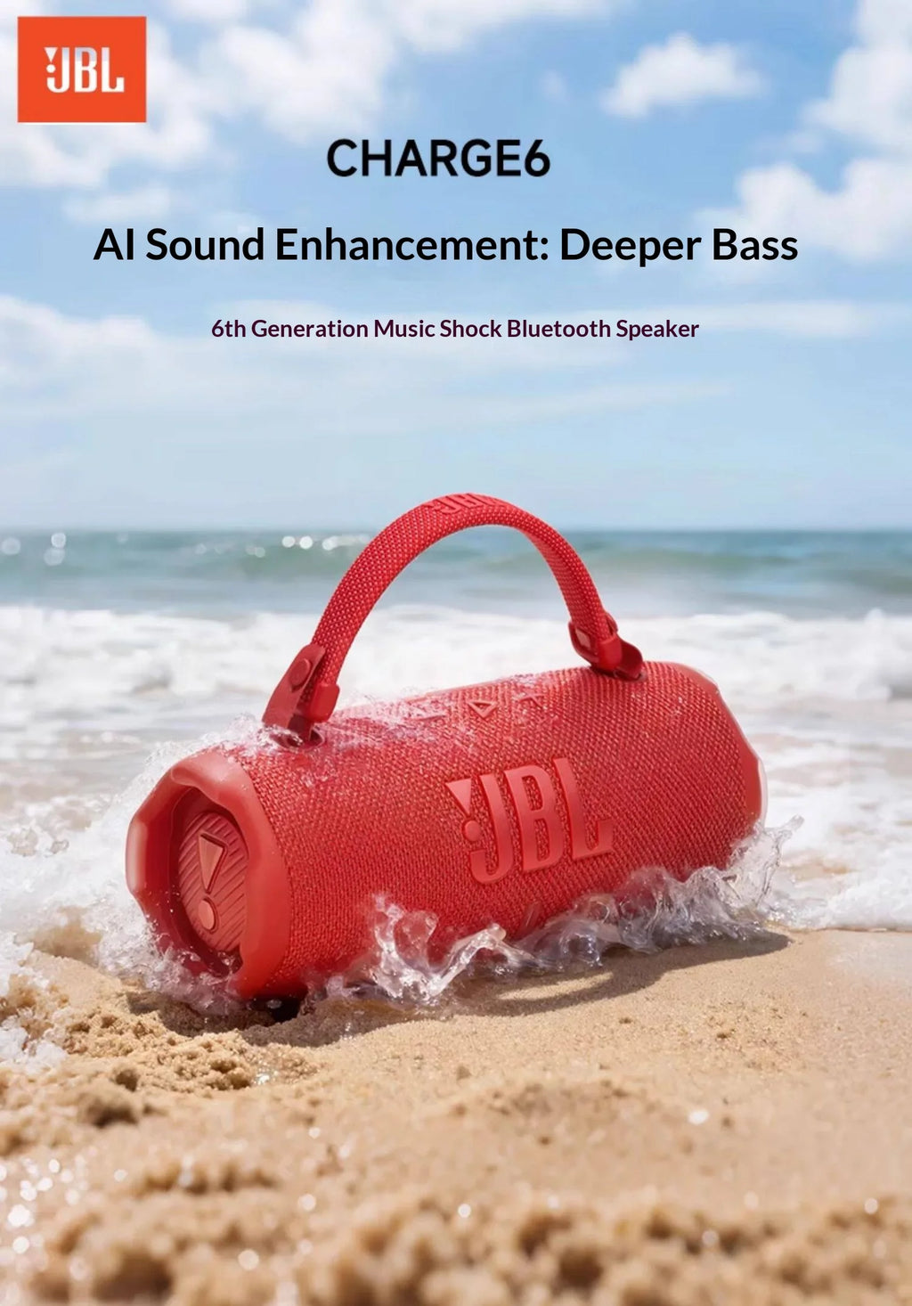 JBL CHARGE6 Portable Bluetooth Speaker IP68 Waterproof Dustproof Wireless Speaker Built-in Powerbank For Outdoor Beach Camping