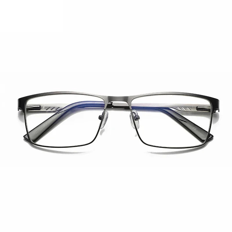 Square Metal Large Frame Reading Presbyopia Glasses for Men Women Vintage High Quality Far Sighted Eyeglasses +1.0 +1.25 To +6.0