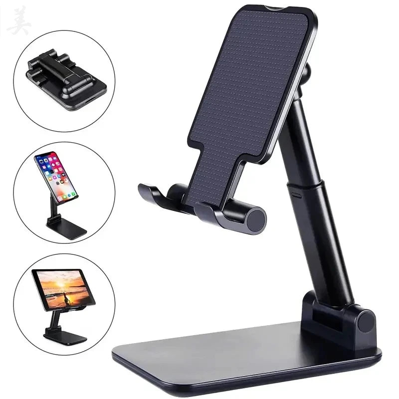 Universal Phone Stand for Desk, Adjustable Tablet Holder Compatible with iPhone iPad , Foldable Cell Phone Stand for Table