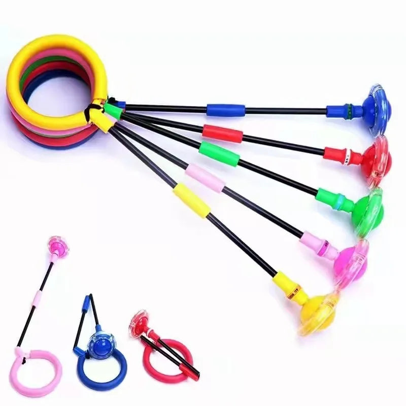 Outdoor Fitness Jump Rope Swing Flash Wheel - Family Reaction Training & Exercise for Strength & Agility,Foldable and Portable