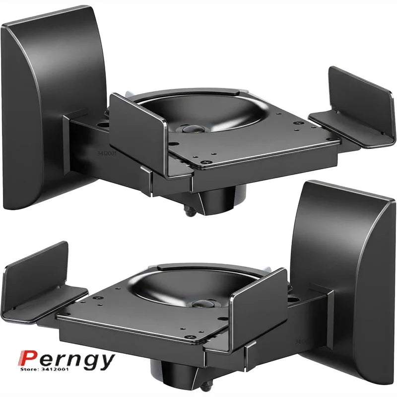 1 Pair=2pcs SW-70 Popular Steel Speaker Wall Mount Bracket Clamp Width Adjustable Rotate All Direction Tilt 25kg Load