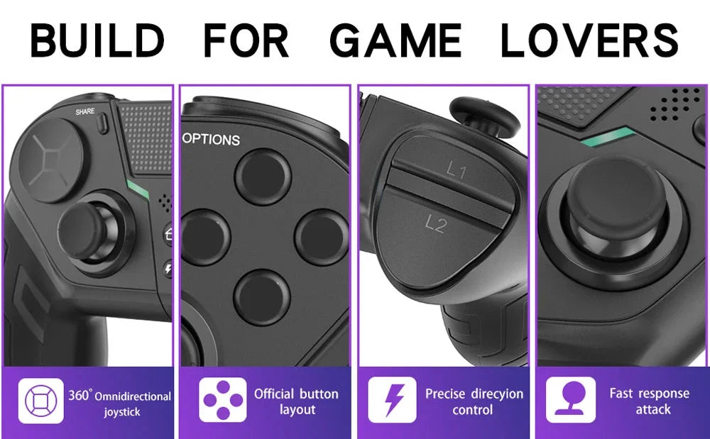 Control For PS4 PS3 PS Playstation 4 3 PC Android Cell Phone Mobile Wireless Controller Bluetooth Gamepad Joystick Game Trigger