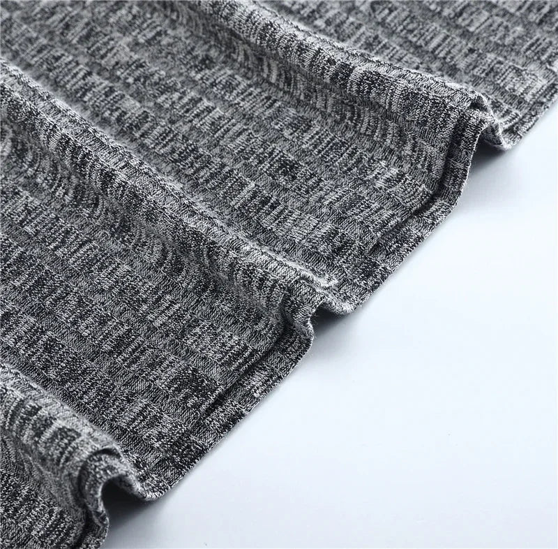 Design Brand Logo Custom DIY Fashion Knitted Hooded T-shirt Men Pit Stripe Slim Fit Thin Sweaters Long Sleeve Pullover Knittwear