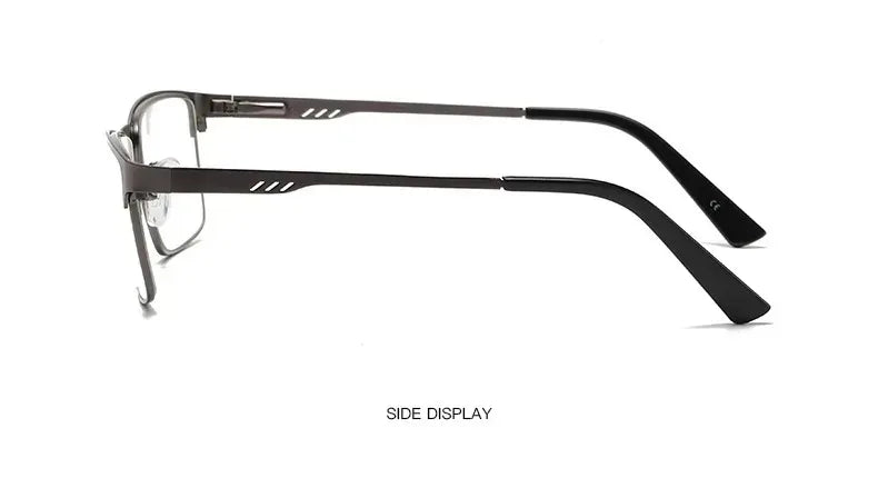 Retro Metal Full Frame Oversize Reading Glasses Men Anti Blue Light Square Presbyopia Eyeglasses +0.75 1.75 2.25 2.75