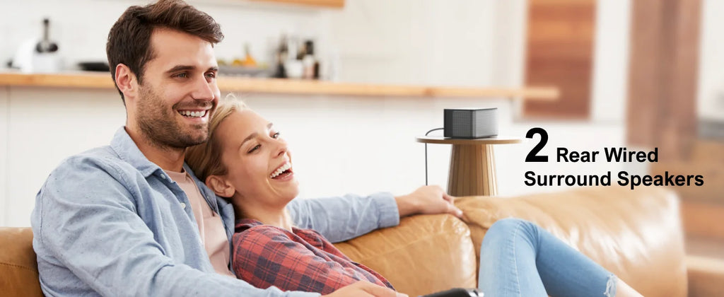 ULTIMEA 500W 7.1ch Dolby Atmos Soundbar with Wireless Subwoofer & 4 Surround Speakers, Home Theater System with APP Control