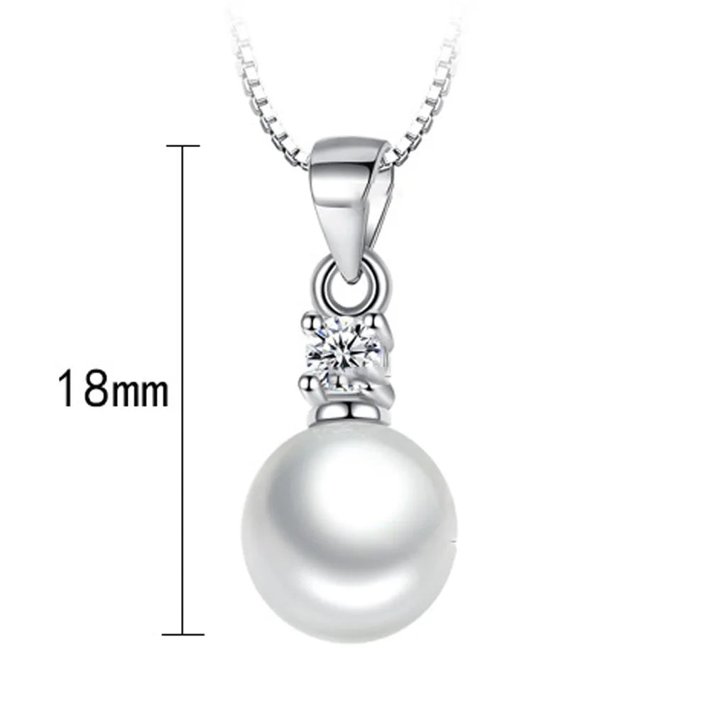 925 Sterling Silver Female Pearl Pendants And Necklaces For Women Fashion Luxury Quality Jewelry  GaaBou Jewellery