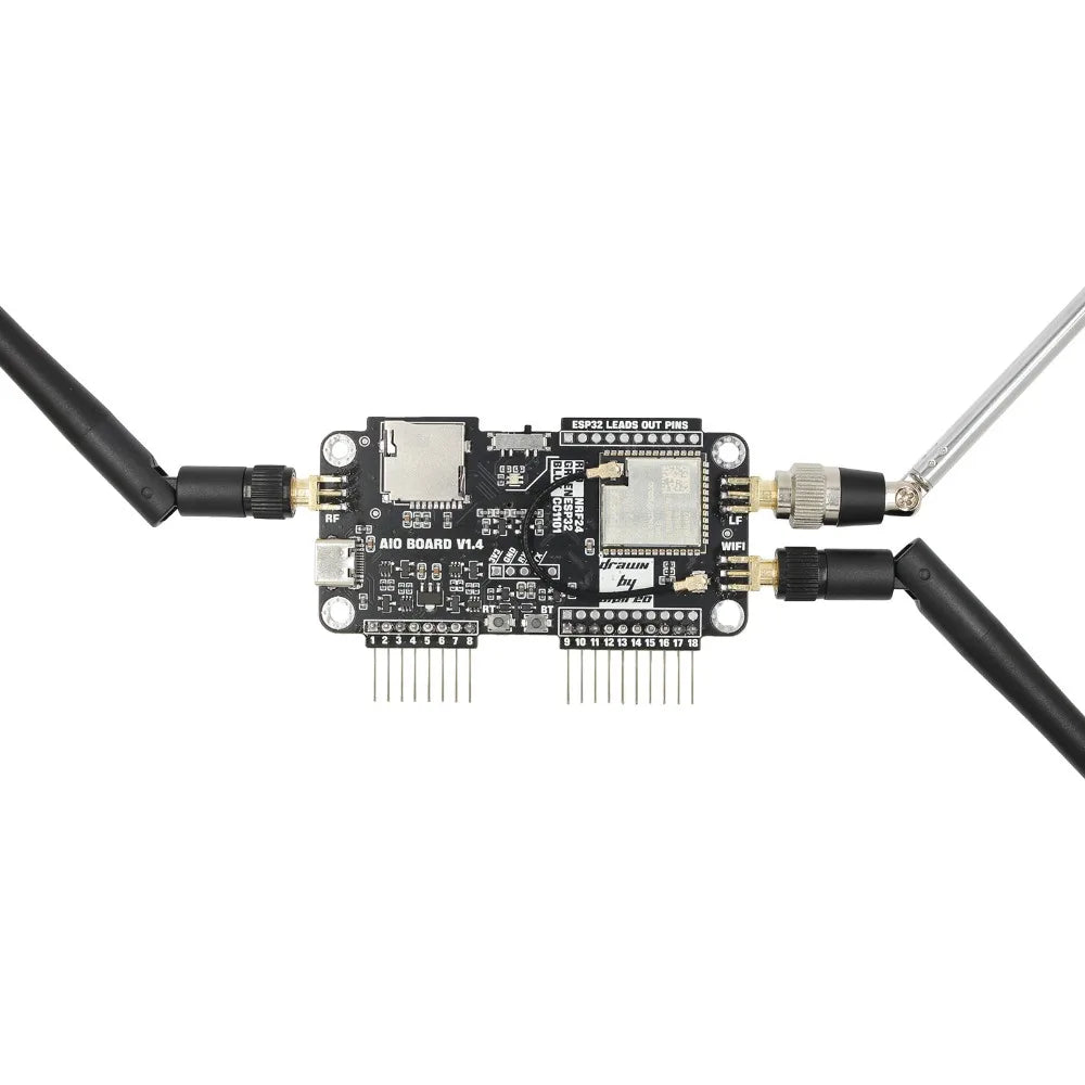 3-in-1 Multi-Function Expansion Board for Flipper Zero-NRF24+ESP32+CC1101 Module with Antennas, Pre-Flashed Marauder Firmware